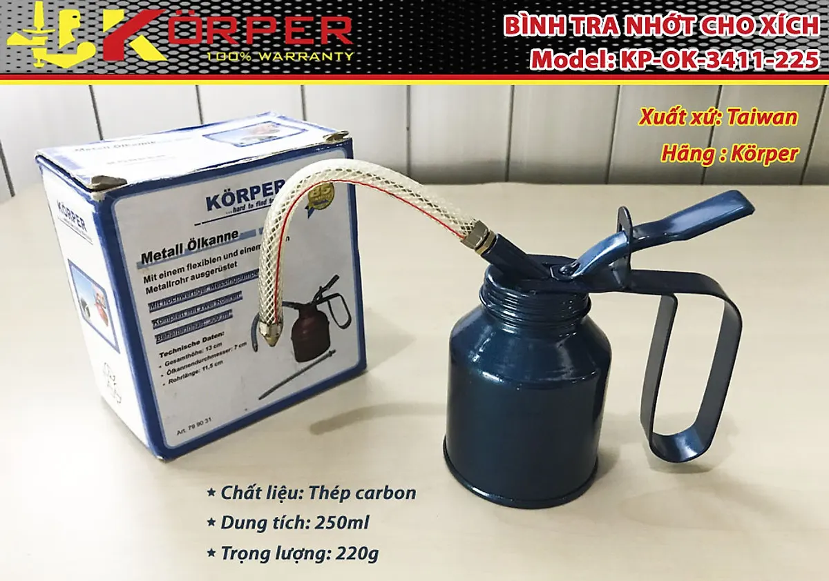 Bình tra nhớt cho xích 250ml Korper KP-OK-3411-225