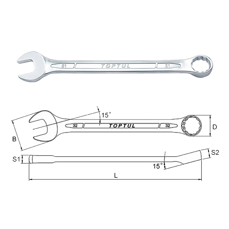 co le vong mieng 15 do toptul aaeb4040 40mm