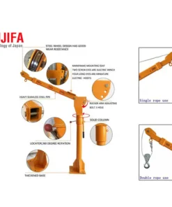 Cẩu xoay lắp cố định FUJIFA 360 độ 1000 kg cho xe tải và bán tải