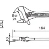 Mỏ lết hàm siêu mỏng Engineer 164mm TWM-07