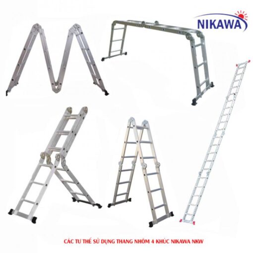Thang nhôm gấp 4 đoạn Nikawa NKG-43